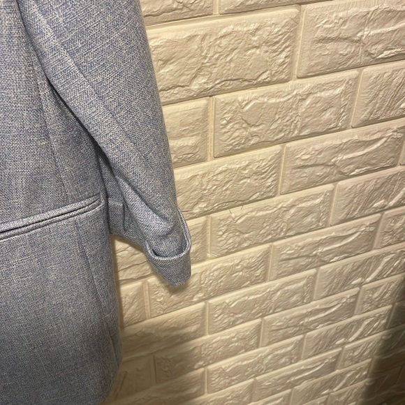 Women's Double-Breasted Blue Blazer - Picture 4 of 6